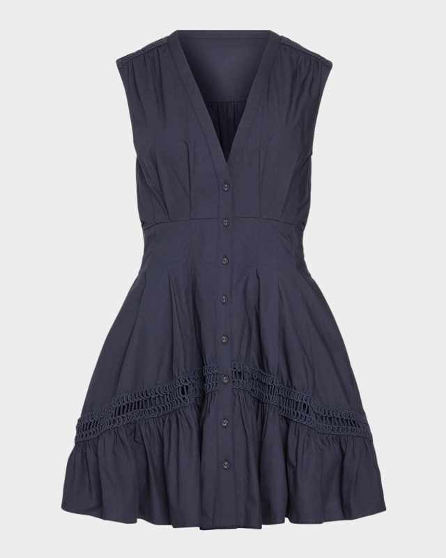 Eloisa Button-Front Mini Dress